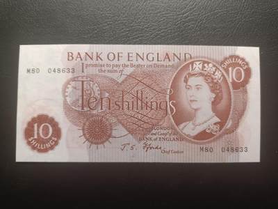 2025十一月第六期，总第204期 - 英格兰C序列10先令UNC-，稀有补号M前缀，青年女王