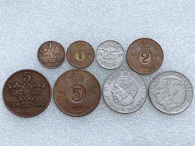 第一海外回流一元起拍收藏 散集专场  第271期 - 瑞典硬币 8枚