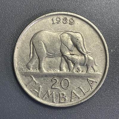回流1123 - 马拉维1989年20坦巴拉 大象🐘
