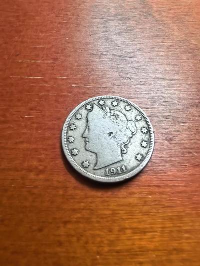 长老汇蛇年精选第七十七场拍卖 - 1911美国自由女神5分铜镍币，克书60分82美金