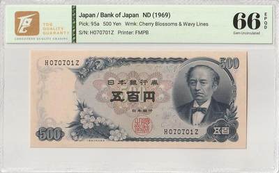 2025十一月第六期，总第204期 - 日本1969版500円TQG66epqd，少见单冠首版，岩仓具视和富士山