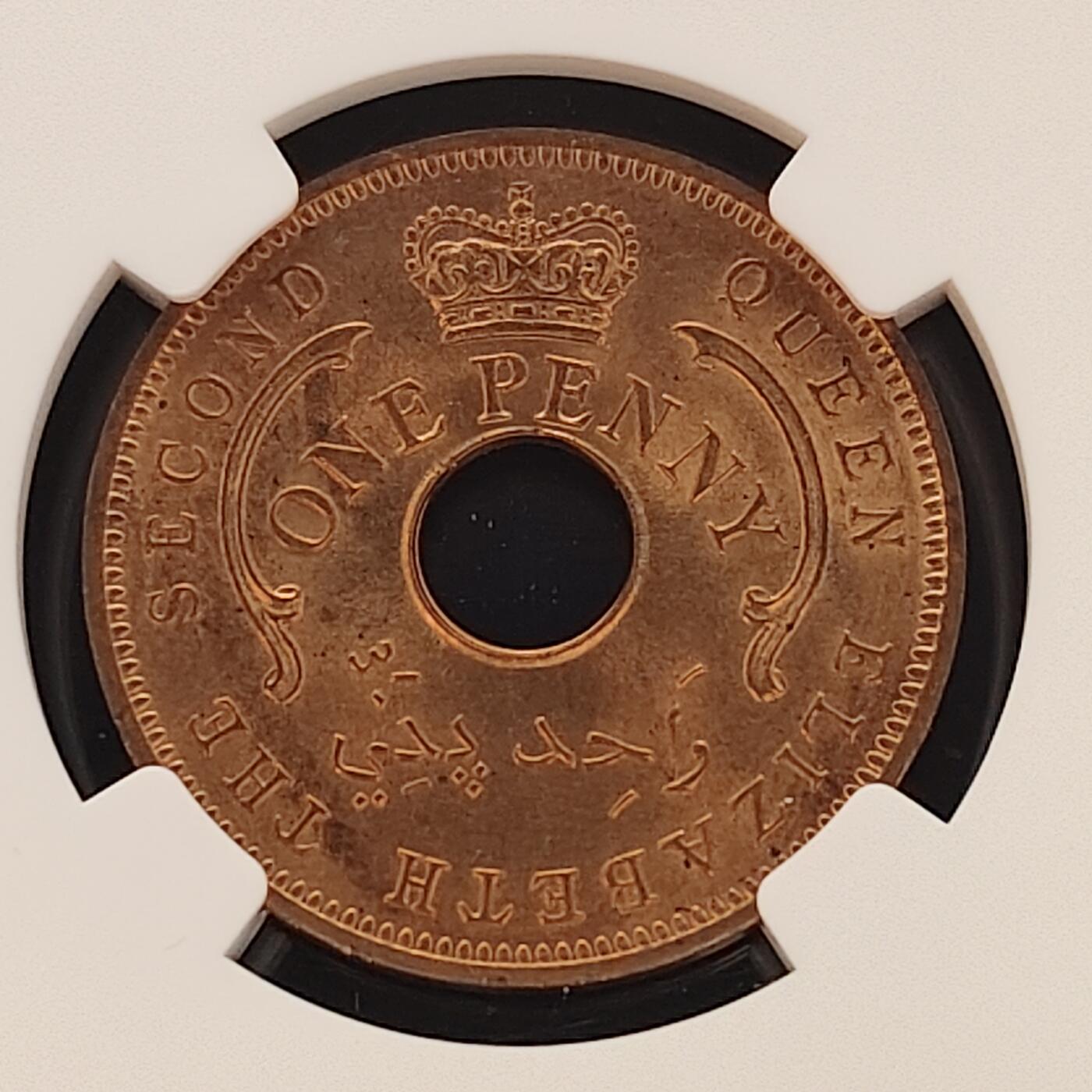 【全场包邮】纯粹捡漏拍481场（免费代拍第18场） 尼日利亚1959年1便士大铜币-NGC UNC DETAILS