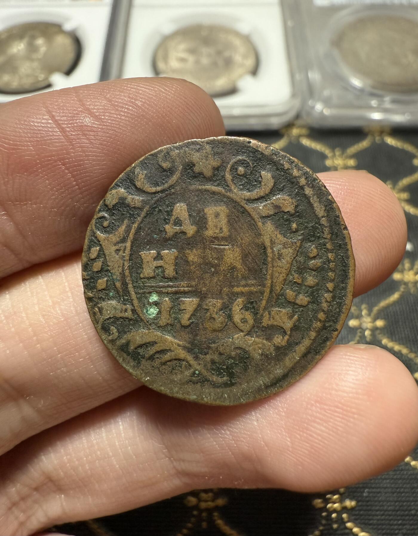 南宋泉阁俄币 外币 国币 专场第二十期 【送拍无额外佣金】 沙俄 安娜·伊凡诺夫娜 1736年 1/2戈比铜币 品相不错 传世包浆 通货好品