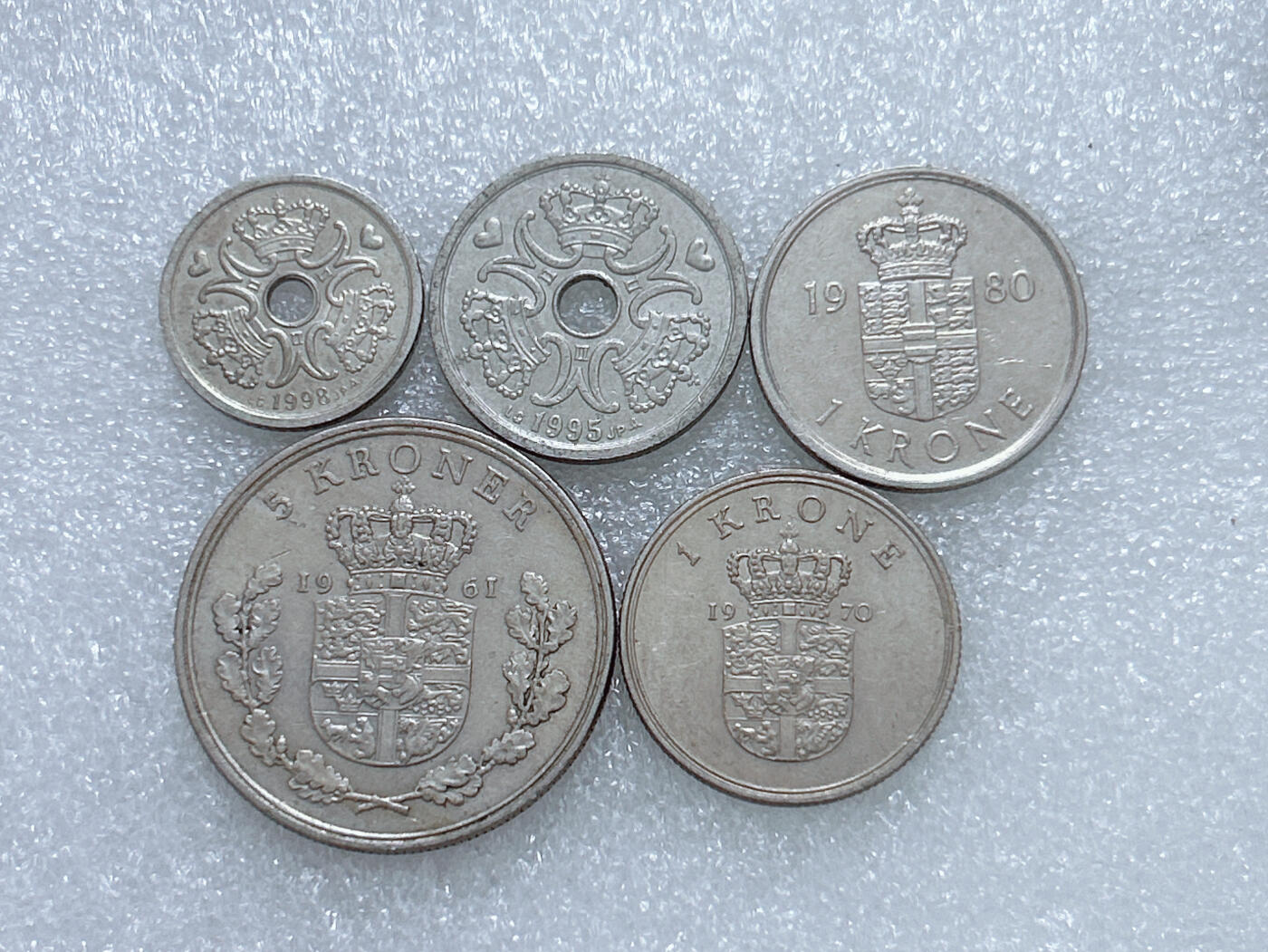 第一海外回流一元起拍收藏 散集专场  第271期 丹麦克朗硬币 5枚