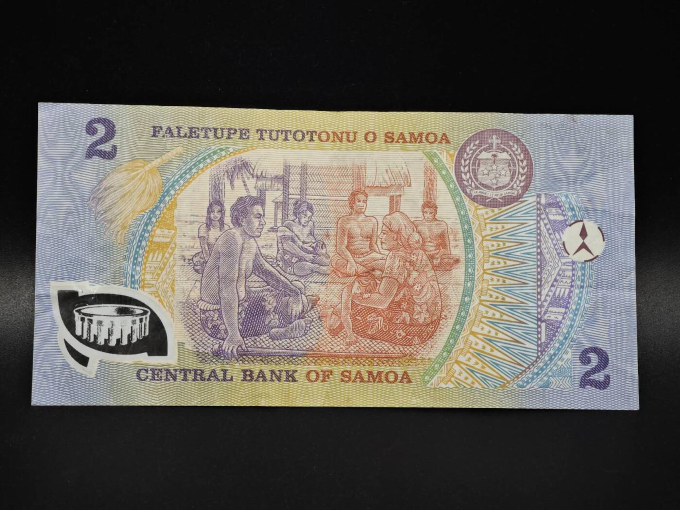 【淘币小摊】实时拍第八百零六拍   纸币场   满百包邮可预留二周 每周一统一发货   萨摩亚2塔拉塑料钞【有折】