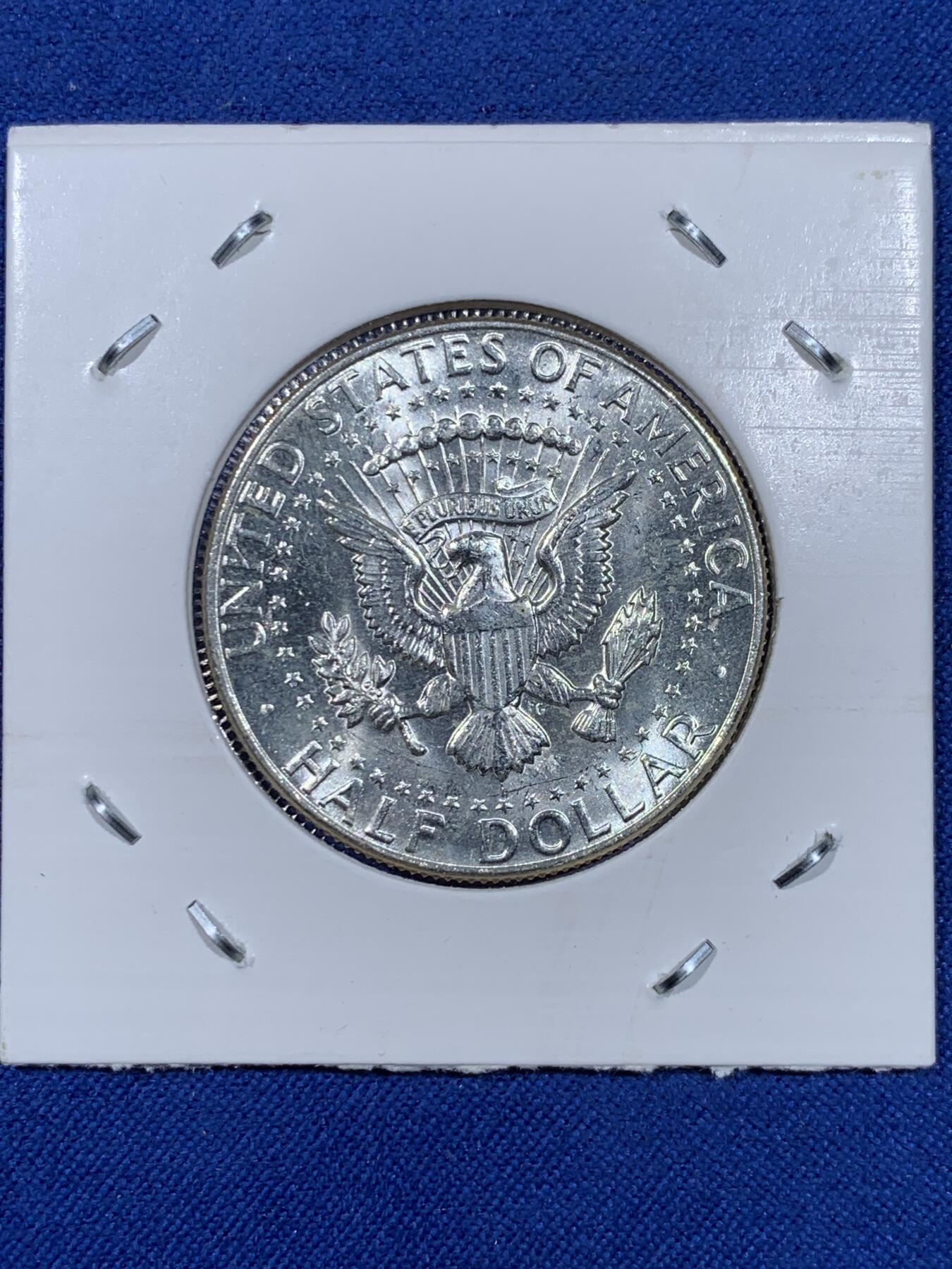 《竞宝斋》第441场 周日，周一，2场连拍 （全场包邮） 美国1964年肯尼迪50分银币 原光 900高银