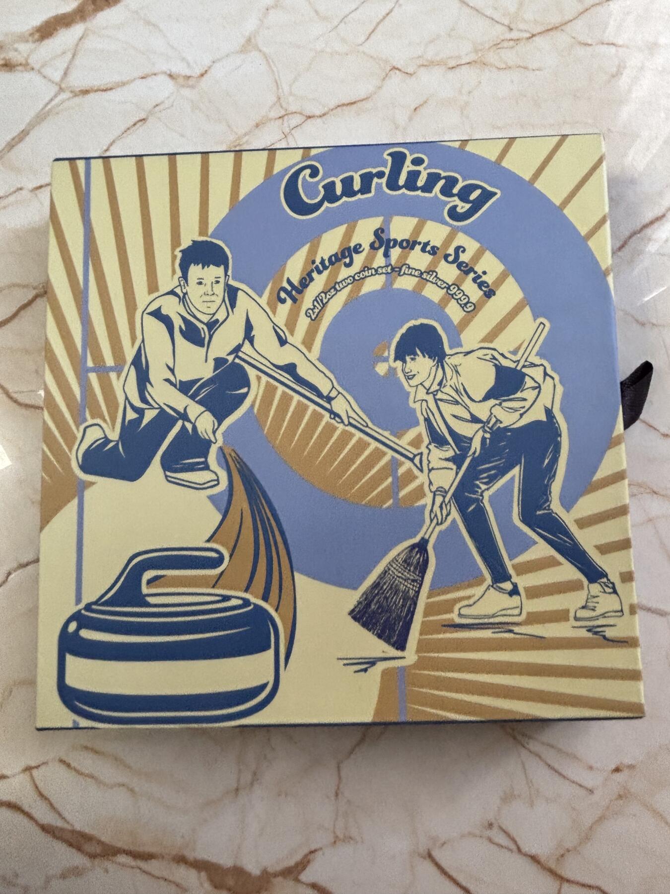 第183期拍卖  所罗门2022年传统体育体育系列冰壶运动银币2枚套，9999银，1/2盎司*2，发行3000枚