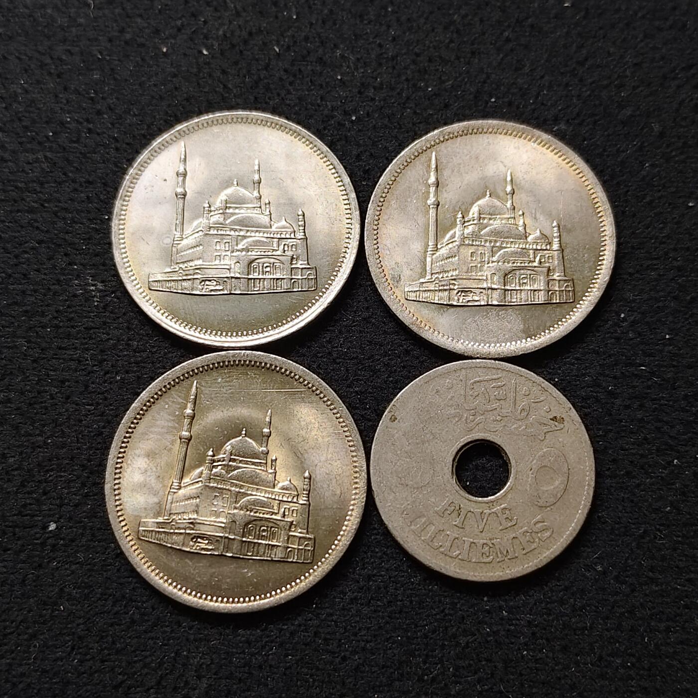 【全场包邮】纯粹捡漏拍480场（免费代拍第17场） 埃及各年份好品相散币4枚一组