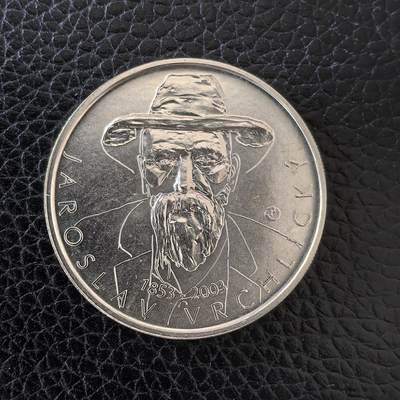 道一币馆币章第一百五十七场 - 捷克2003年著名诗人雅罗斯拉夫·维尔克里茨基诞辰150周年200克朗银币  13g 900S 19500