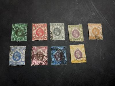 博彦收藏  RU 11月29日 8点 邮票专场 - 香港 乔治五世旧票 4c -$1 整体上品