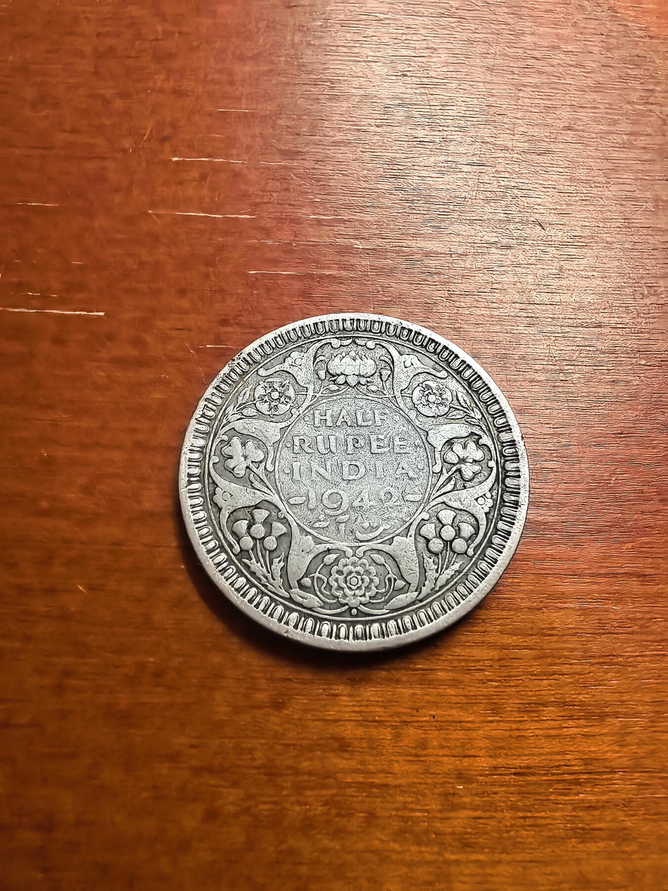 长老汇蛇年精选第七十七场拍卖 1942英属印度乔治六世1/2卢比银币