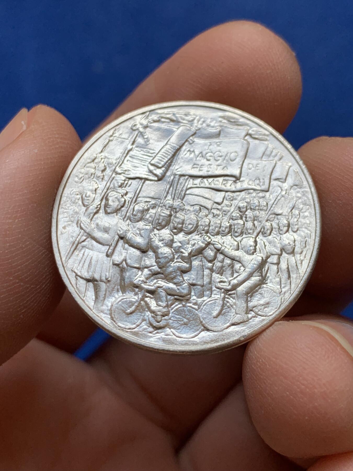 《竞宝斋》第441场 周日，周一，2场连拍 （全场包邮） 圣马力诺 1978年 500里拉 银币 11克 83.5%银