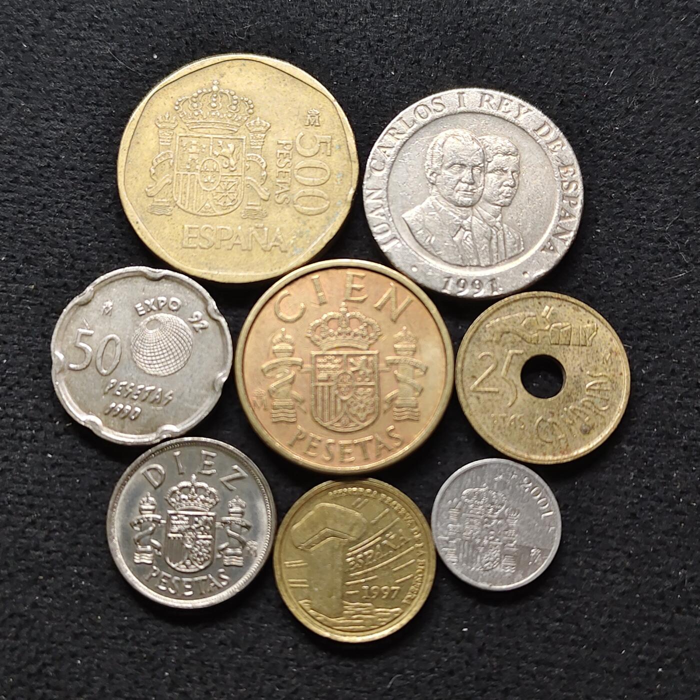 【全场包邮】纯粹捡漏拍480场（免费代拍第17场） 西班牙各年份8枚套币