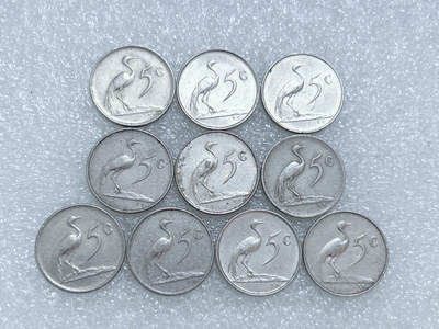 第一海外回流一元起拍收藏 散集专场  第271期 - 南非5分硬币 10枚