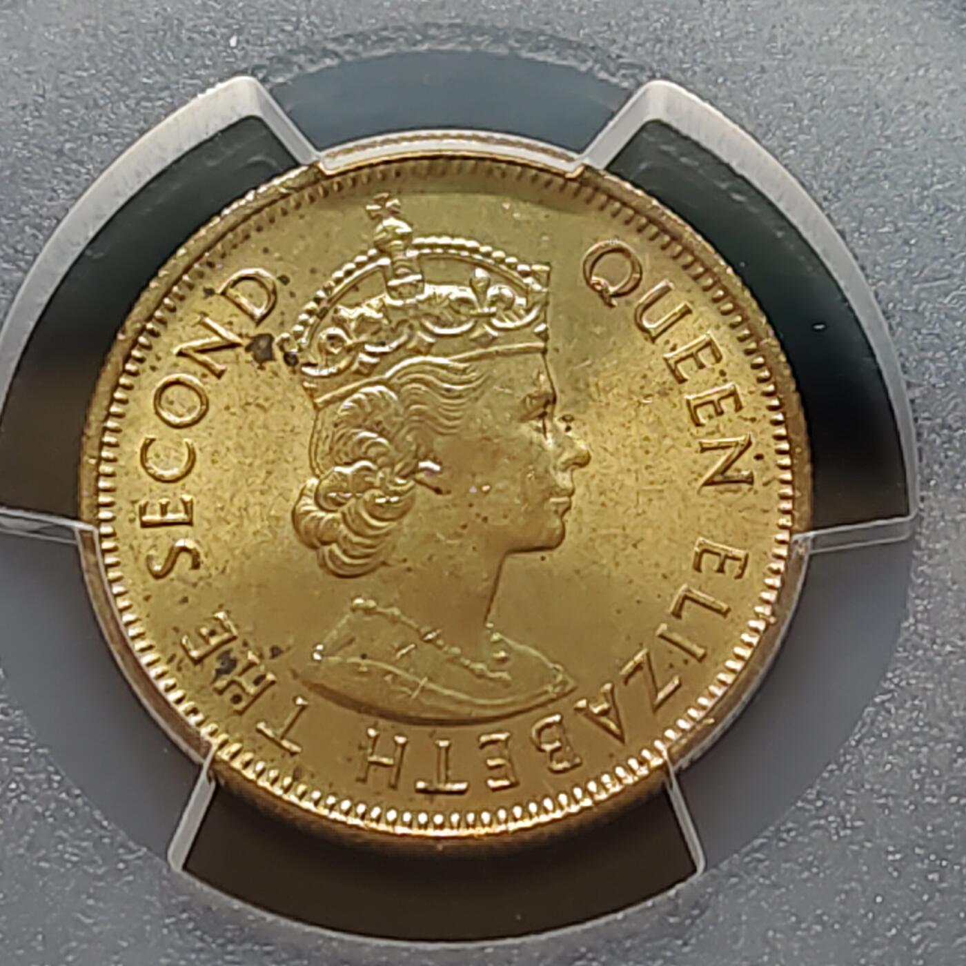 【全场包邮】纯粹捡漏拍481场（免费代拍第18场） 【特年】香港1980年女王1毫-PCGS UNC DETAIL