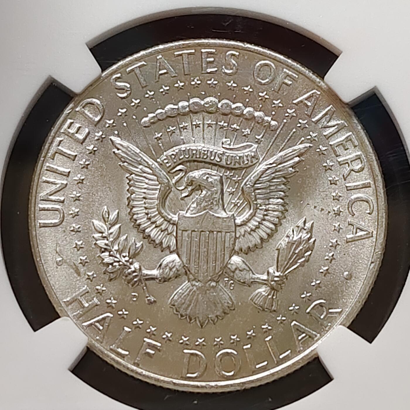 【全场包邮】纯粹捡漏拍481场（免费代拍第18场） 美国1964年肯尼迪50分独年版高银币-NGC MS64