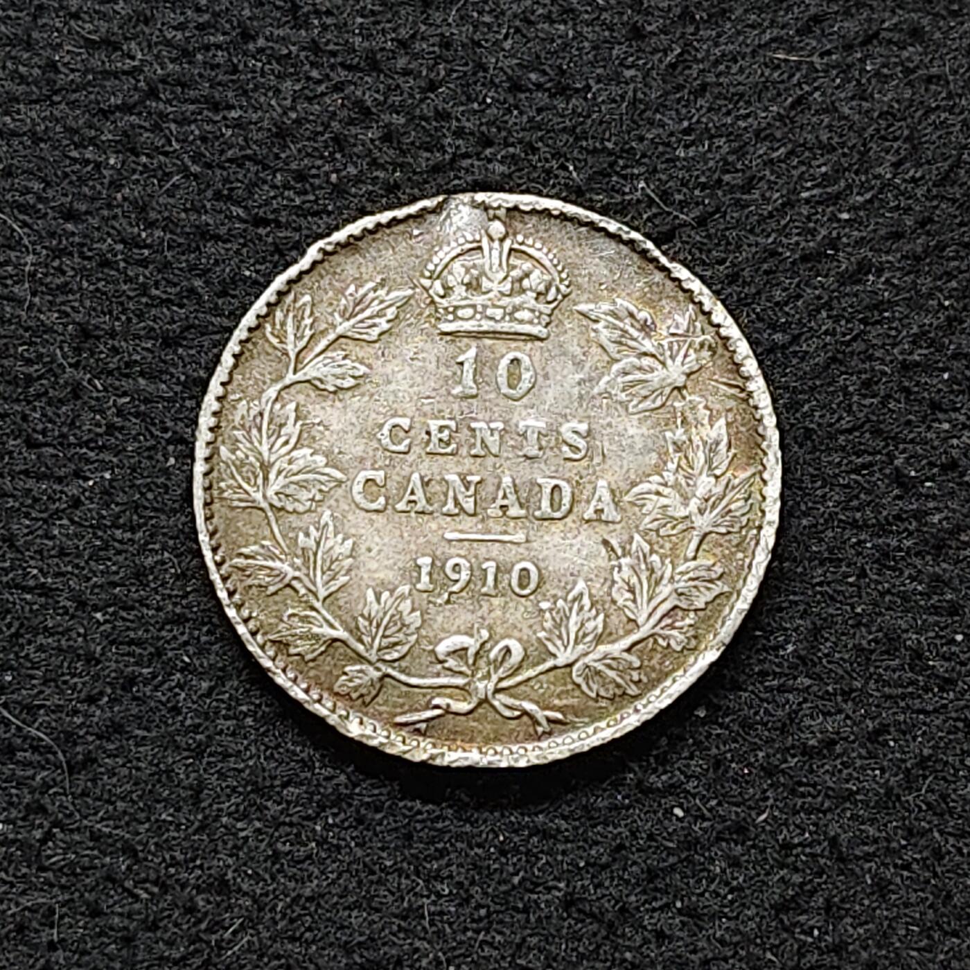【全场包邮】纯粹捡漏拍480场（免费代拍第17场） 加拿大1910年爱德华七世10分银币