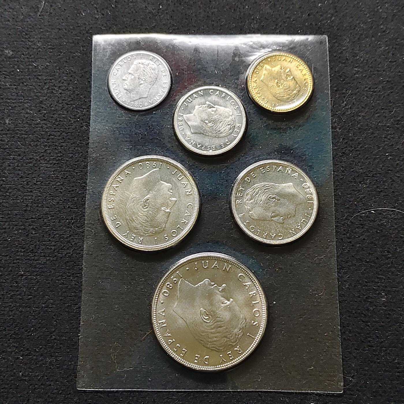 【全场包邮】纯粹捡漏拍480场（免费代拍第17场） 西班牙1980年世界杯官方卡装6枚纪念套币