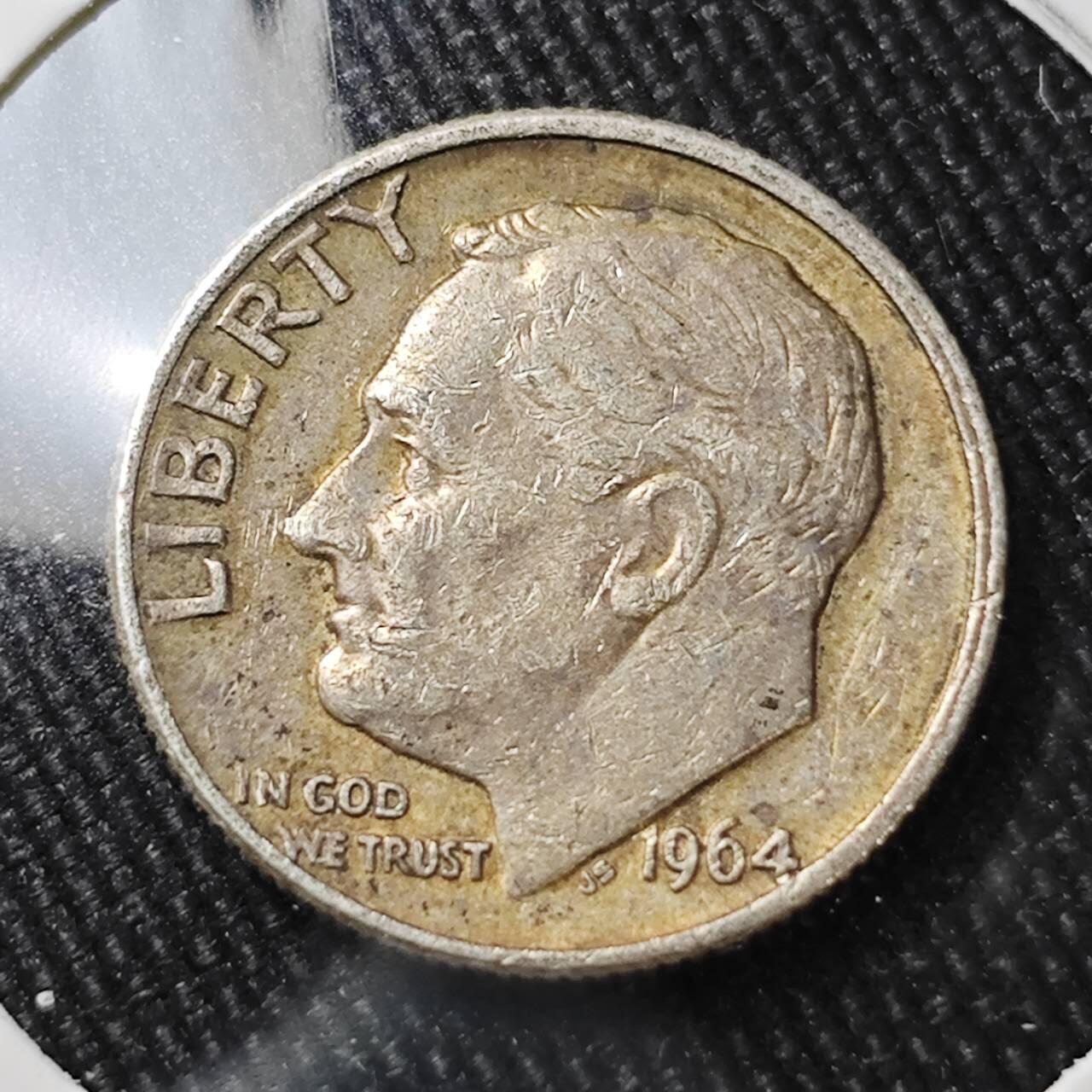 KK钱币收藏小铺 （套币 好品/批量散币 银币）专场  2月预留时间 周末发货   1964美国10分银币