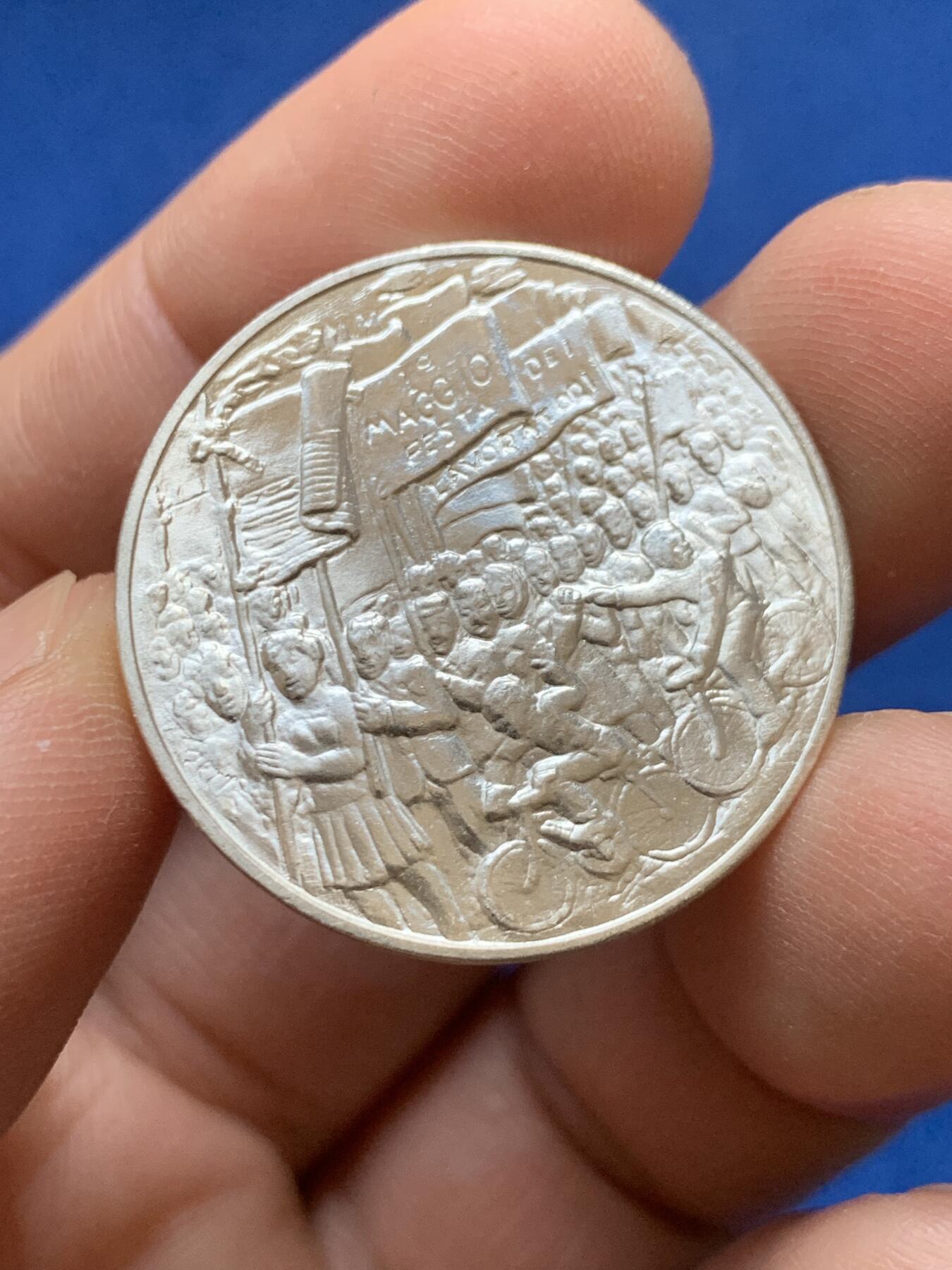 《竞宝斋》第441场 周日，周一，2场连拍 （全场包邮） 圣马力诺 1978年 500里拉 银币 11克 83.5%银