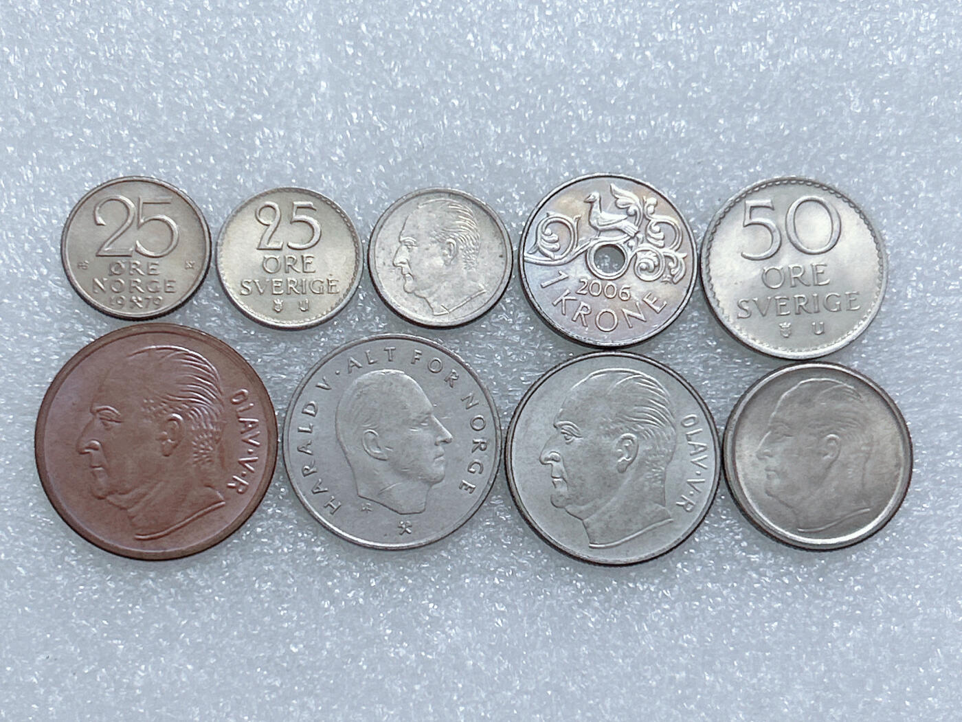 第一海外回流一元起拍收藏 散集专场  第271期 挪威硬币 9枚 带光好品