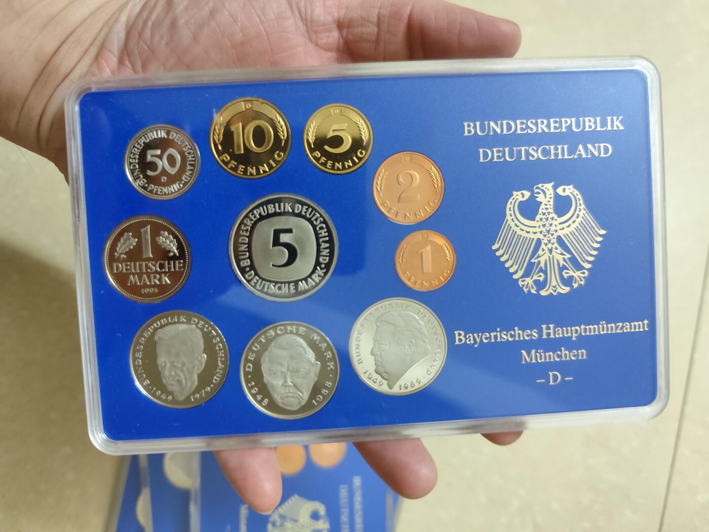 德国精制币 套币 1993 5个厂别 单价