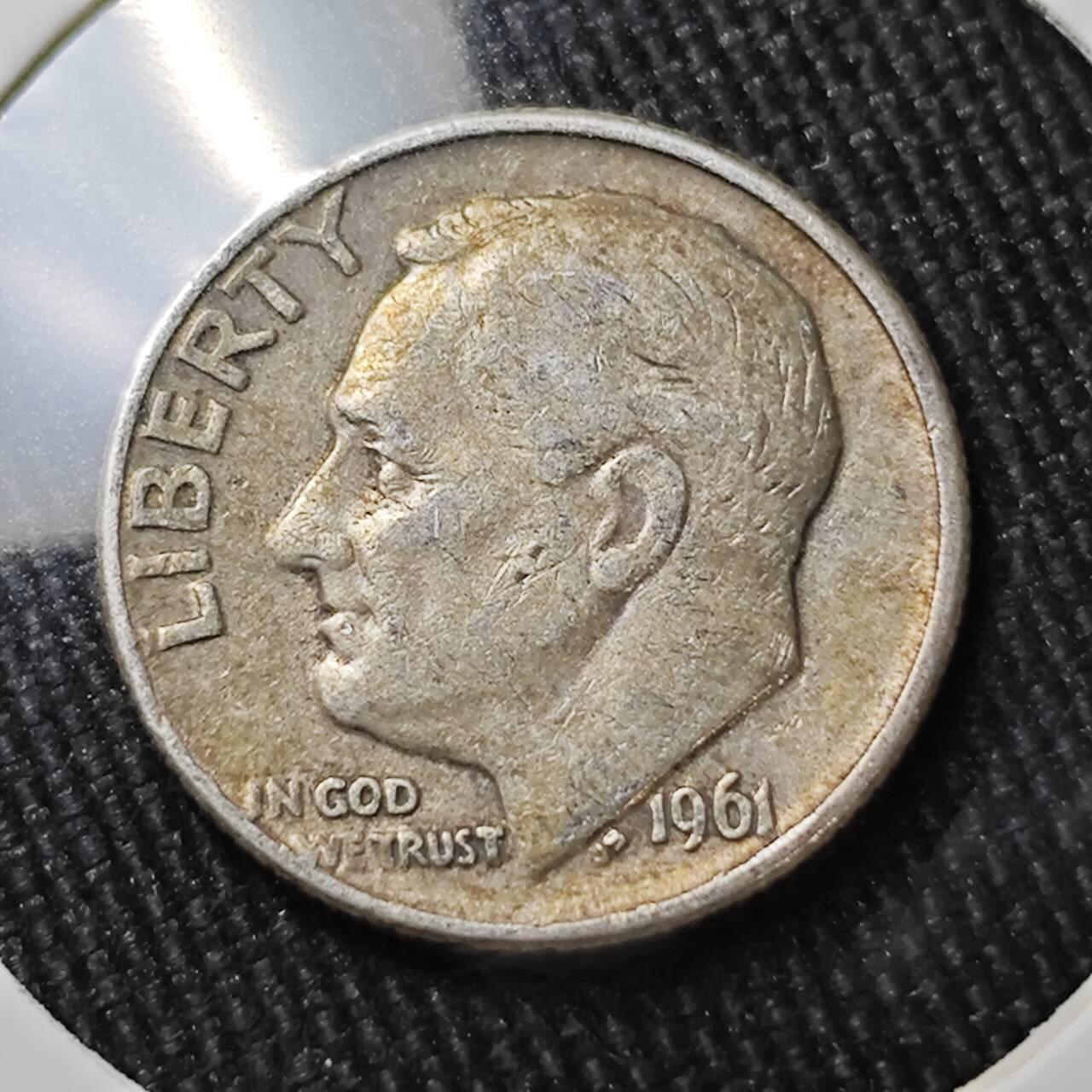 KK钱币收藏小铺 （套币 好品/批量散币 银币）专场  2月预留时间 周末发货   1961美国10分银币