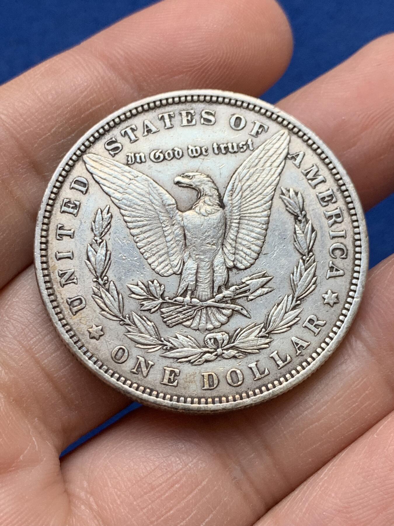 《竞宝斋》第441场 周日，周一，2场连拍 （全场包邮） 美国1880年摩根自由女神 1美元 好品