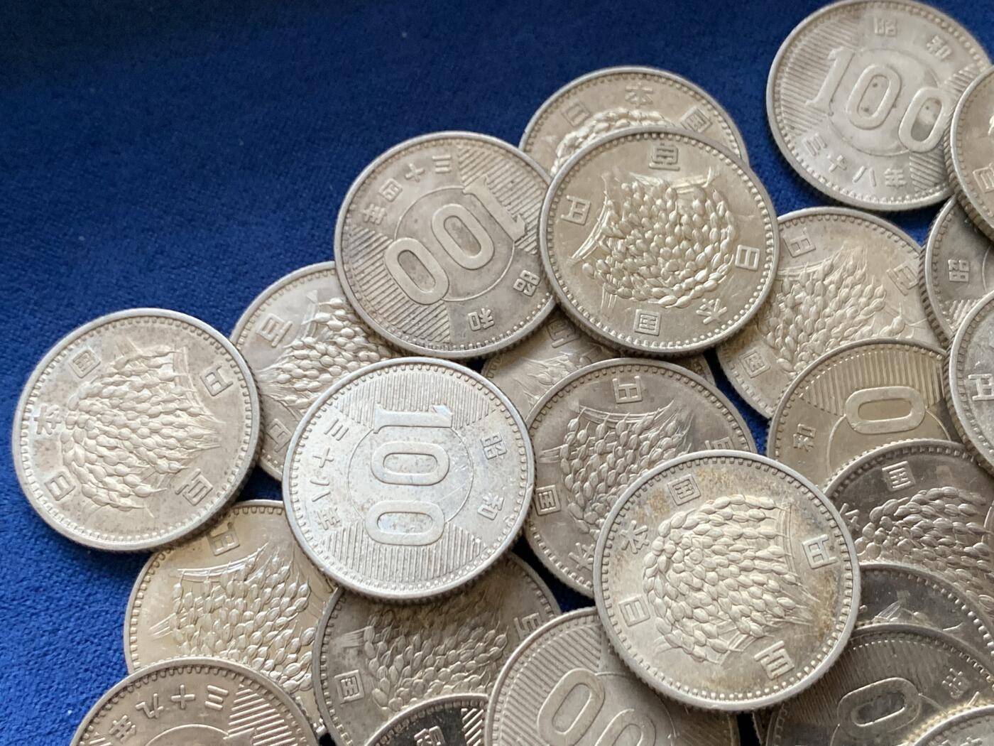 《竞宝斋》第441场 周日，周一，2场连拍 （全场包邮） 日本麦穗银币 总重约186.3克