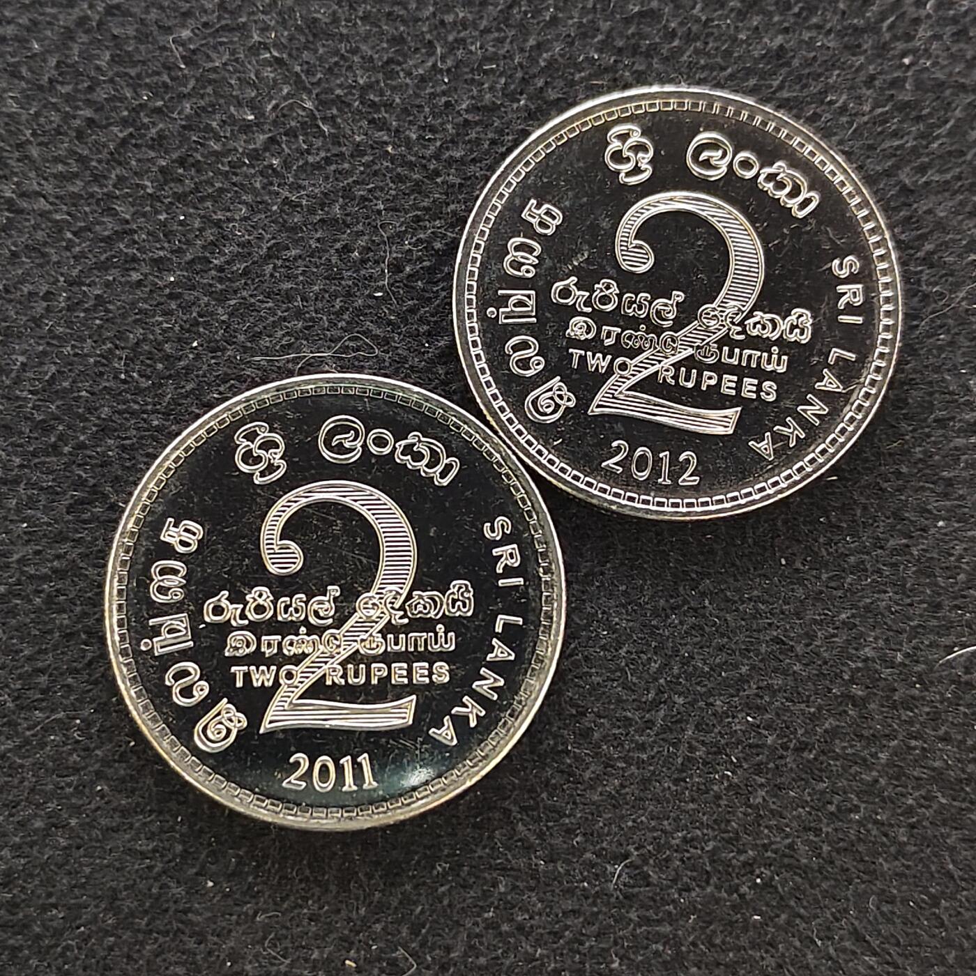 【全场包邮】纯粹捡漏拍480场（免费代拍第17场） 斯里兰卡2011-2012年2卢比纪念币2枚一组-空军+童子军