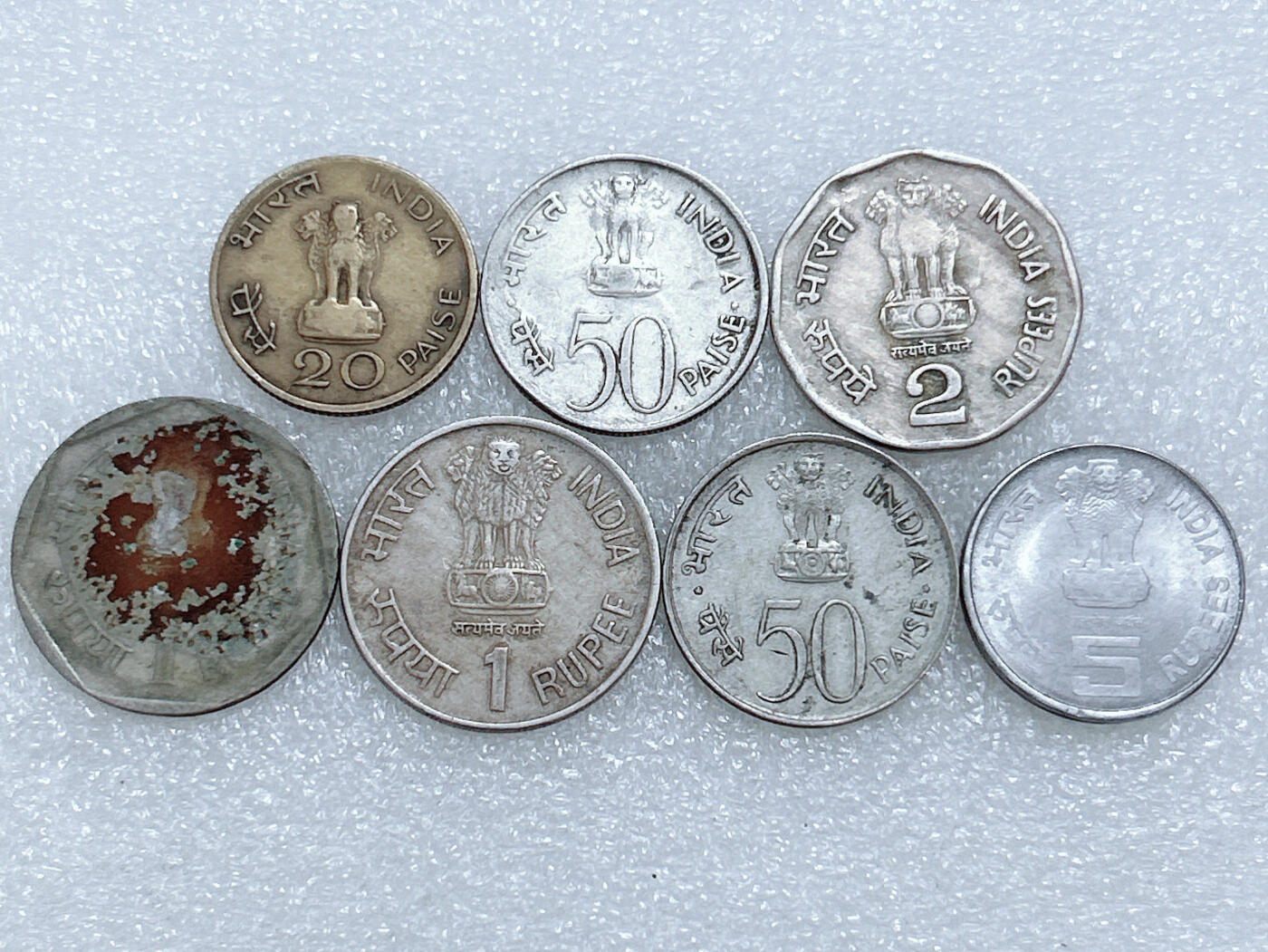 第一海外回流一元起拍收藏 散集专场  第271期 印度不同版本纪念币 7枚