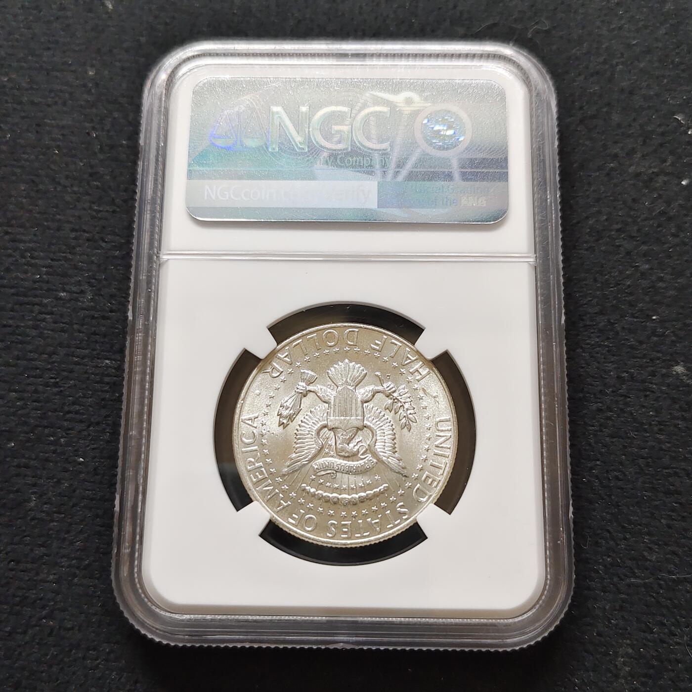 【全场包邮】纯粹捡漏拍481场（免费代拍第18场） 美国1964年肯尼迪50分独年版高银币-NGC MS64