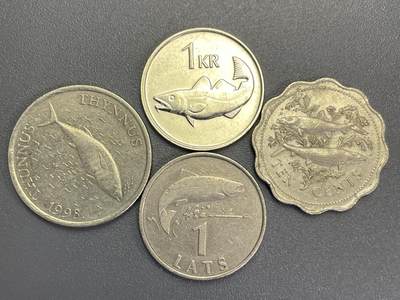 回流1123 - 各国鱼类4枚