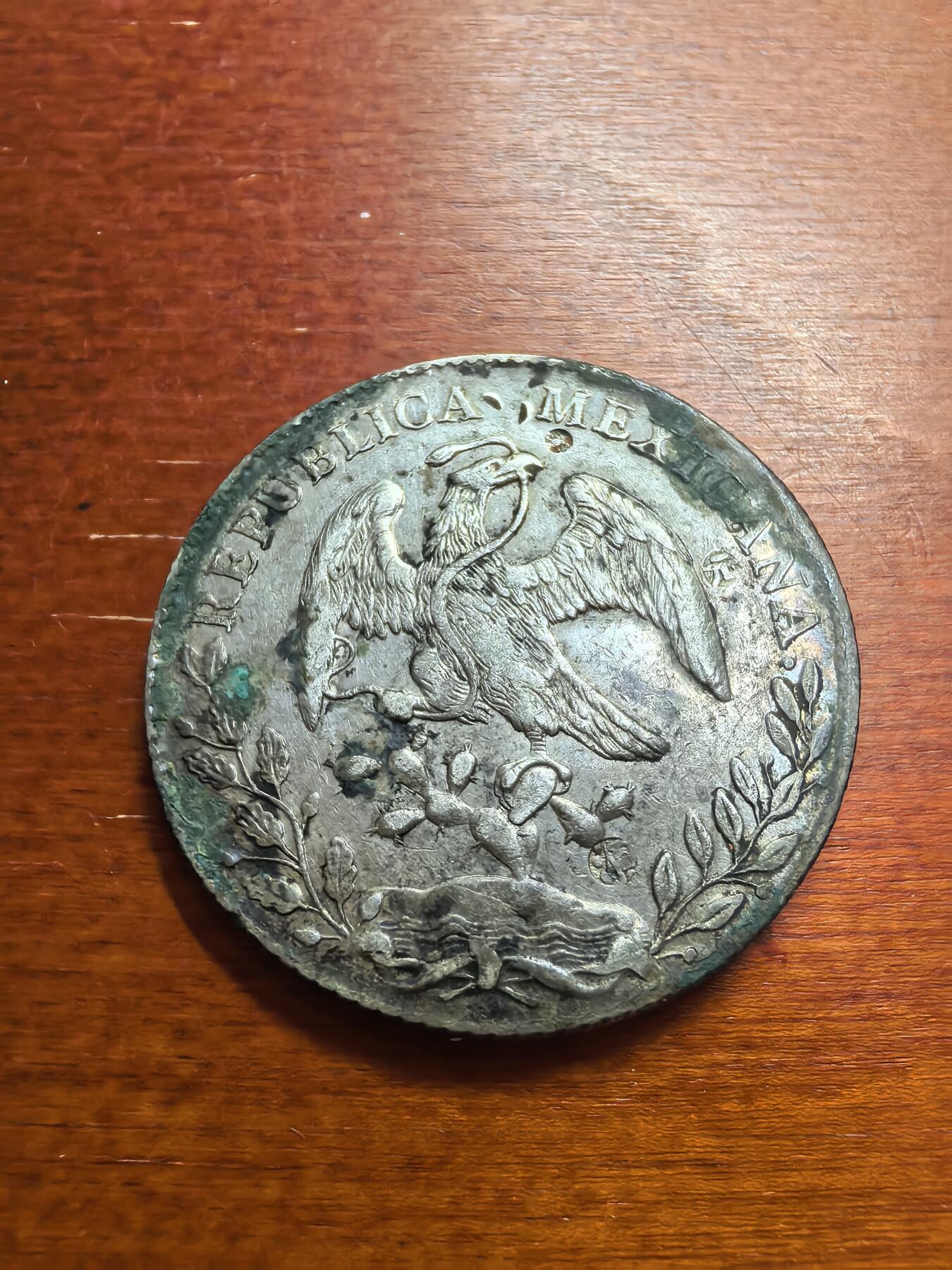 长老汇蛇年精选第七十七场拍卖 1894Mo AM墨西哥8R鹰洋，墨西哥城造币厂，有戳