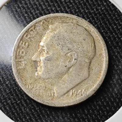 KK钱币收藏小铺 （套币 好品/批量散币 银币）专场  2月预留时间 周末发货 -   1946美国10分银币