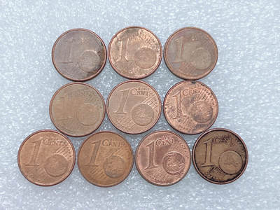 第一海外回流一元起拍收藏 散集专场  第271期 - 欧盟法国1欧分硬币 10枚