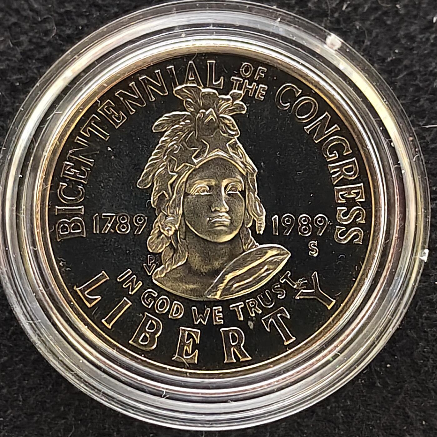 【全场包邮】纯粹捡漏拍480场（免费代拍第17场） 美国1989年半元国会成立200周年精制纪念币