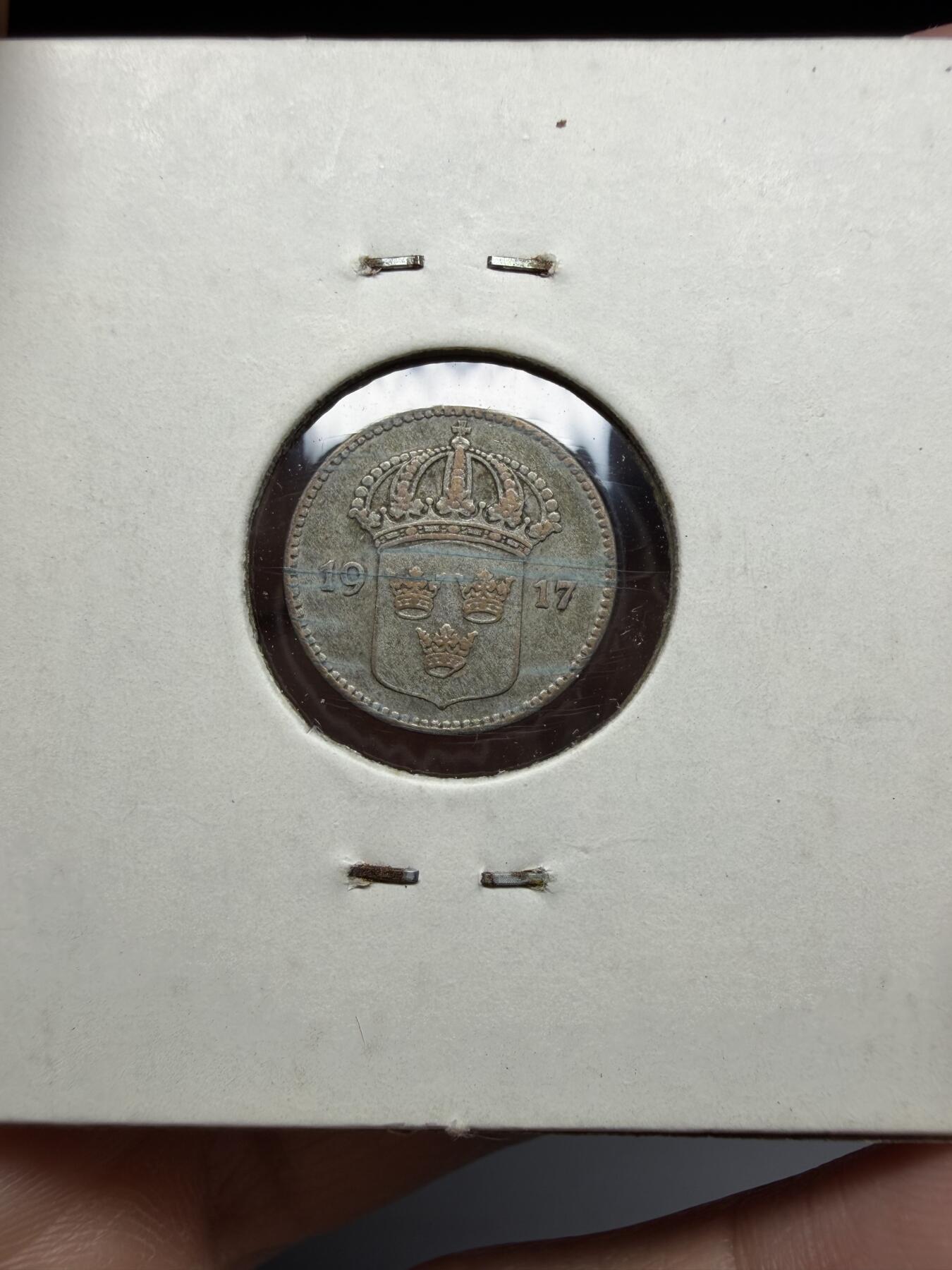 2025年集古藏今外币拍卖第十期-第9场—（总第289拍），可以寄存60天，满160元包邮。 1917年瑞典10欧尔银币