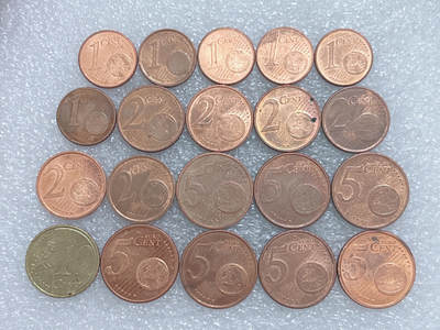 第一海外回流一元起拍收藏 散集专场  第271期 - 欧盟不同版本面值硬币20枚 无重复