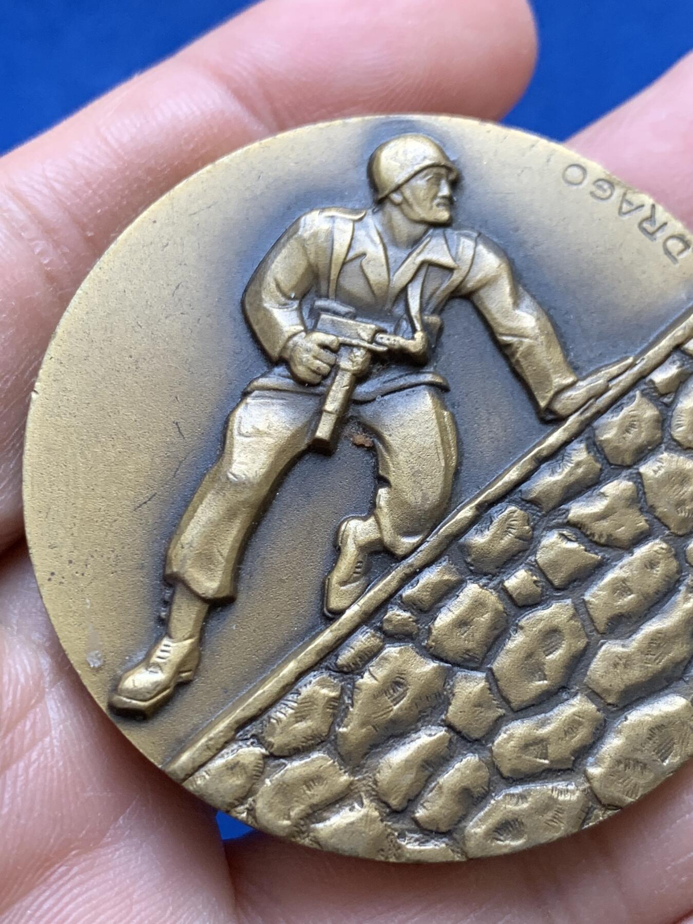 《竞宝斋》第441场 周日，周一，2场连拍 （全场包邮） 法国拉力队预备队铜章，直径49.3MM，59.4g