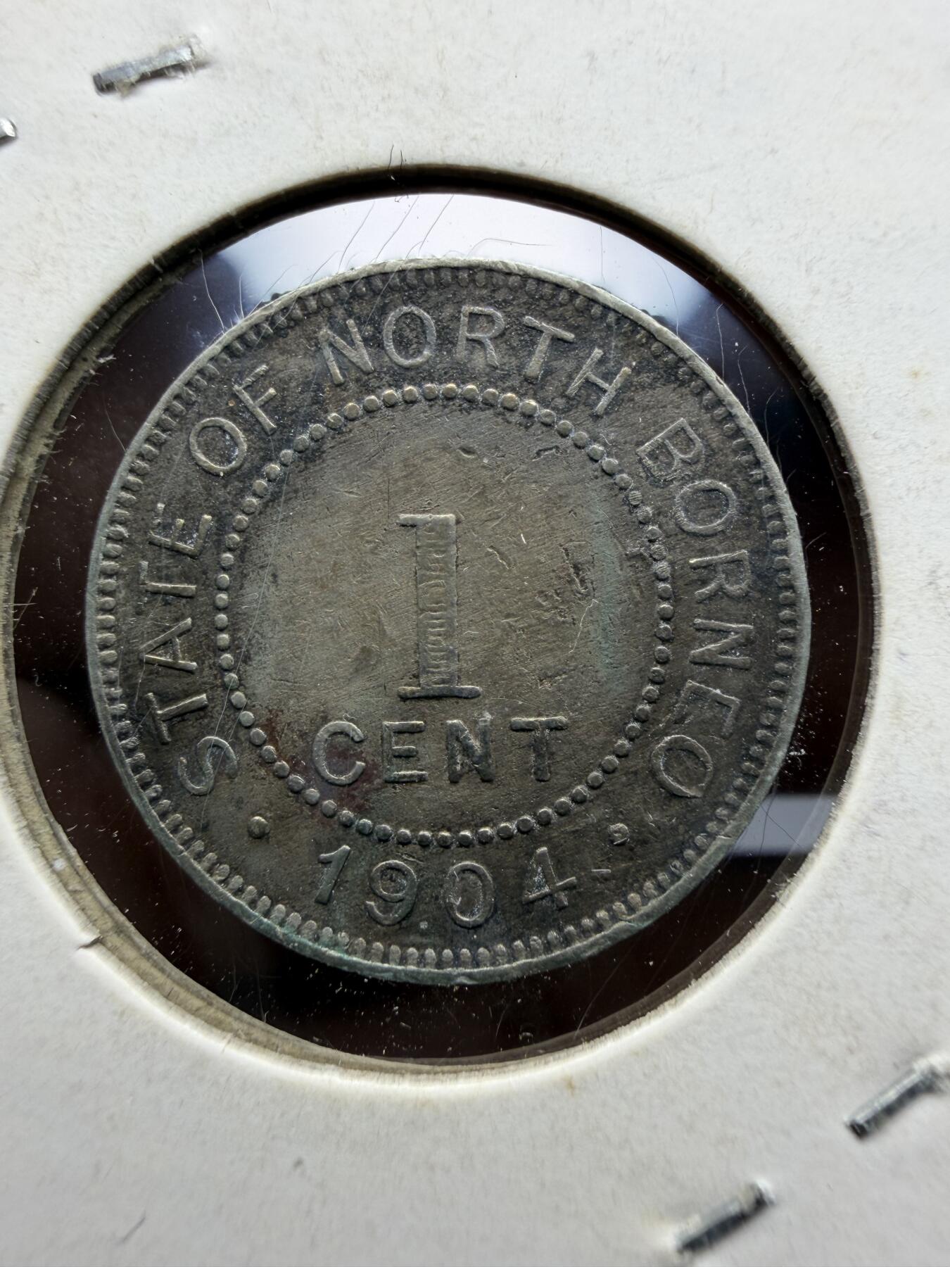 2025年集古藏今外币拍卖第十期-第9场—（总第289拍），可以寄存60天，满160元包邮。 英属北婆罗洲1904年1分铜镍币