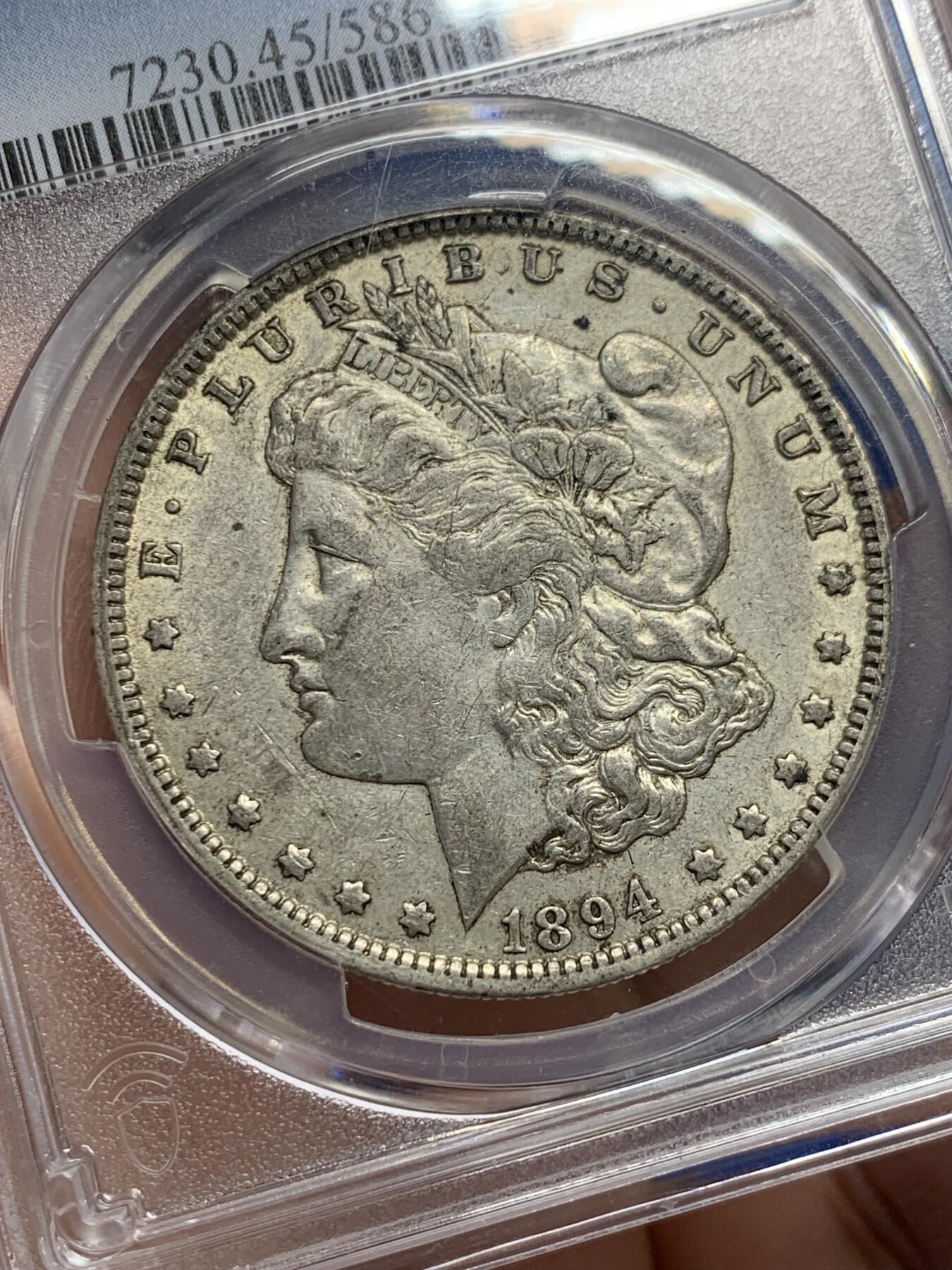 《竞宝斋》第441场 周日，周一，2场连拍 （全场包邮） PCGS XF45 美国 1894年 1美元 摩根银币 摩根光论年份的三大特年之一 摩根党不可或缺的年份