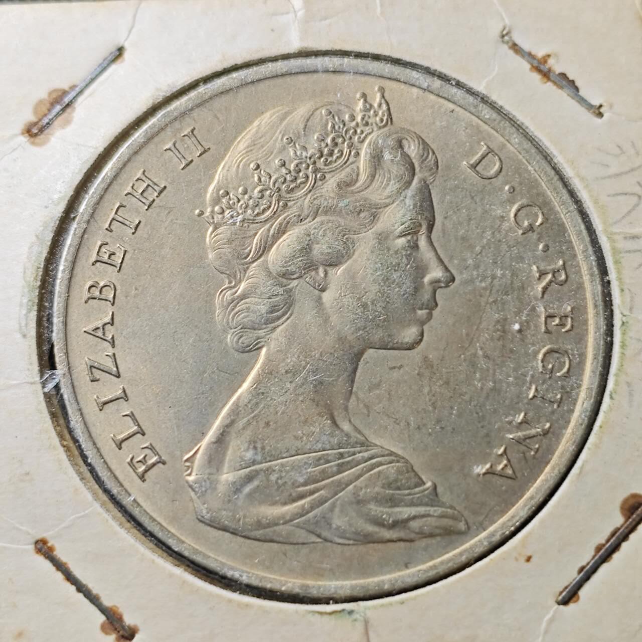 KK钱币收藏小铺 （套币 好品/批量散币 银币）专场  2月预留时间 周末发货  1967直布罗陀1克朗形纪念币