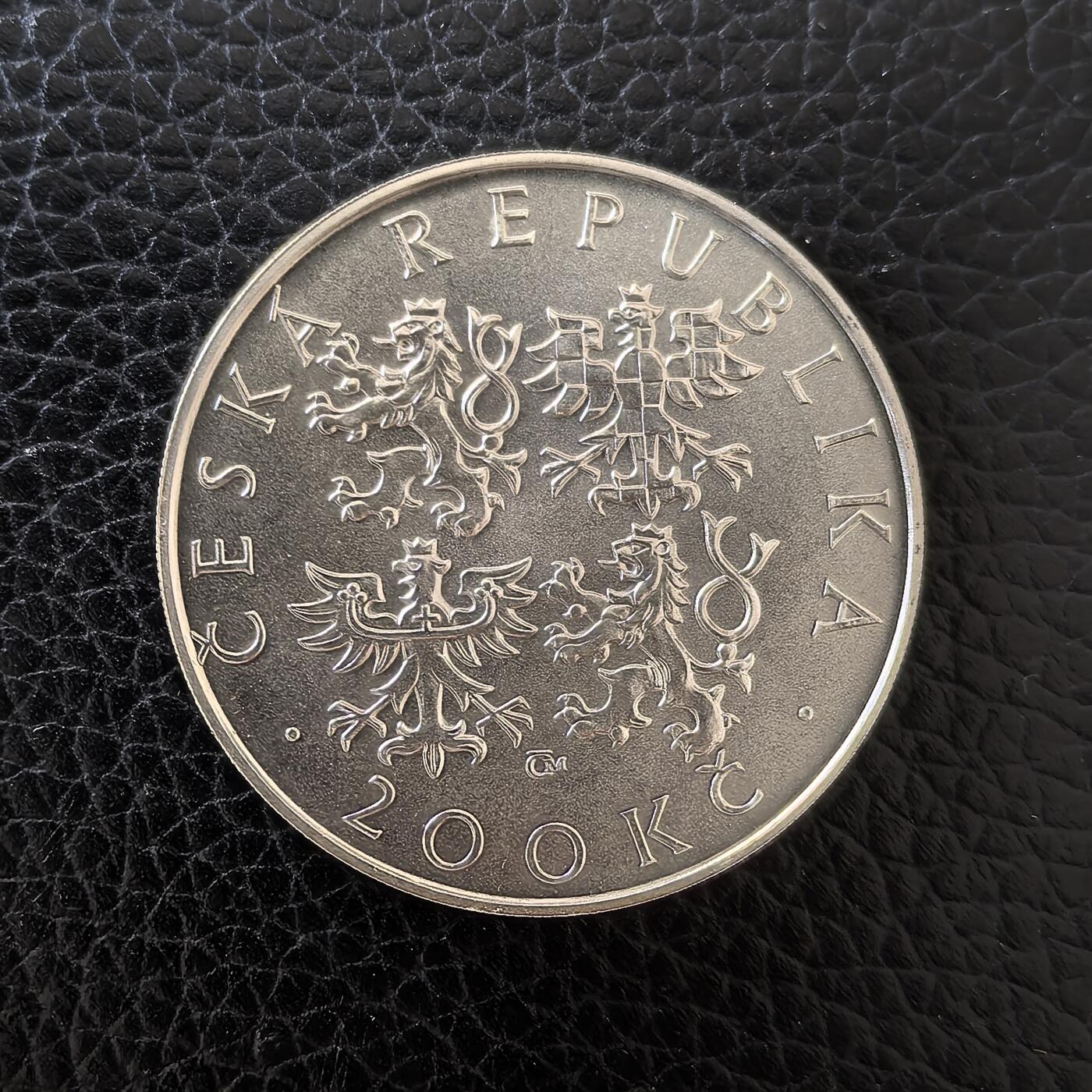 道一币馆币章第一百五十七场 捷克2001年诗人雅罗斯拉夫·塞费尔特诞辰百年200克朗银币 13g 900S 19500