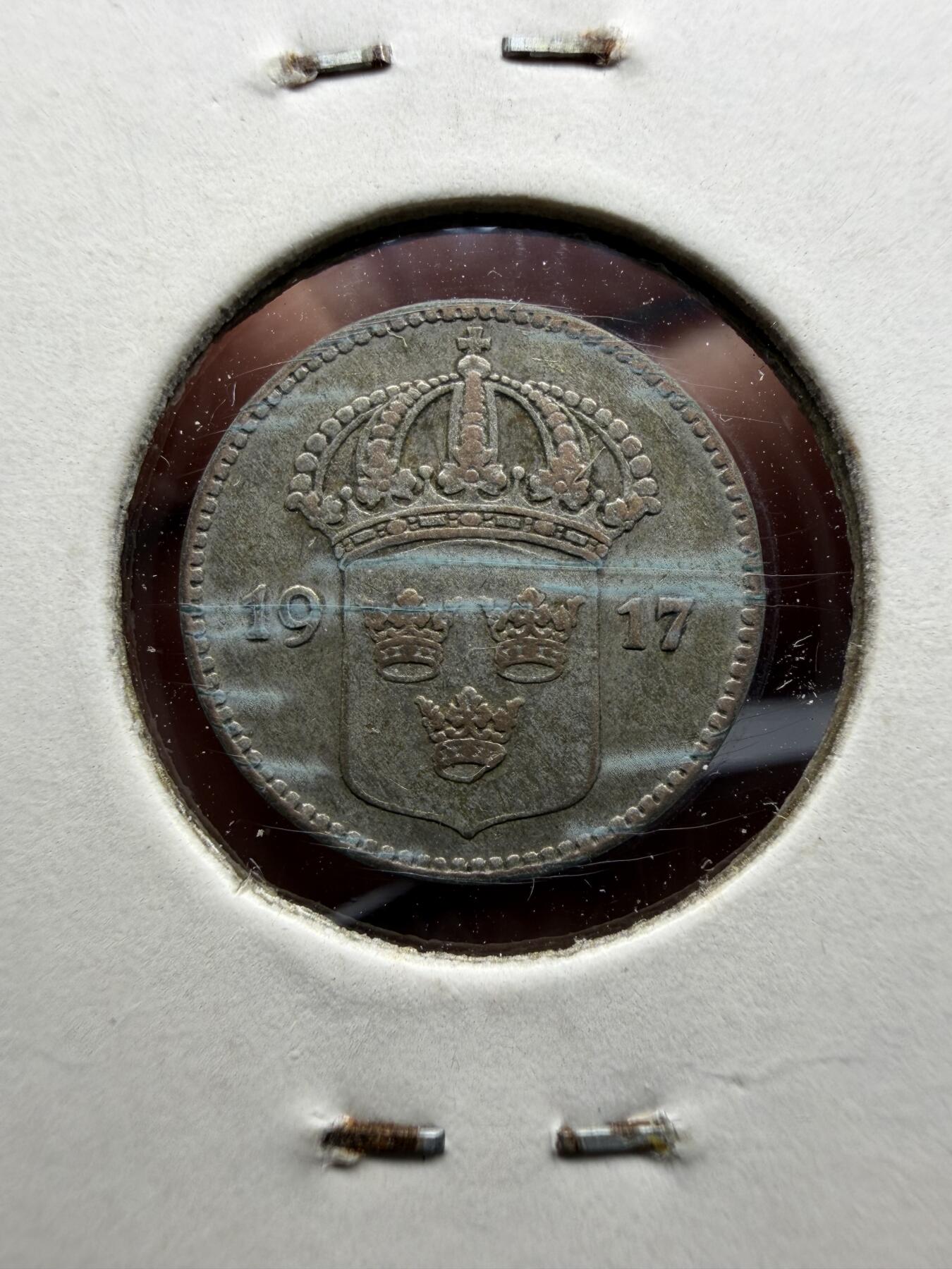 2025年集古藏今外币拍卖第十期-第9场—（总第289拍），可以寄存60天，满160元包邮。 1917年瑞典10欧尔银币