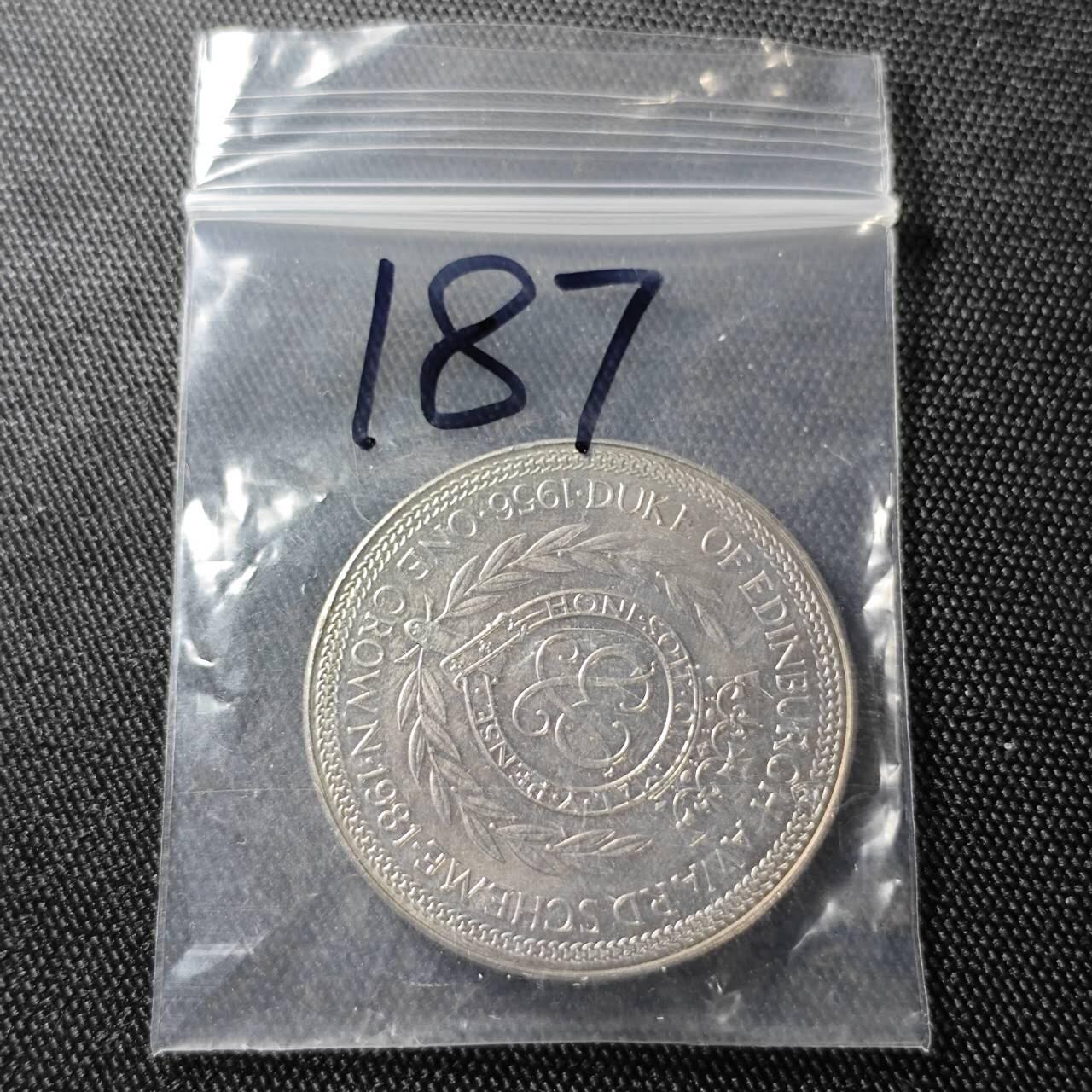 KK钱币收藏小铺 （套币 好品/批量散币 银币）专场  2月预留时间 周末发货  1981马恩岛1克朗形纪念币