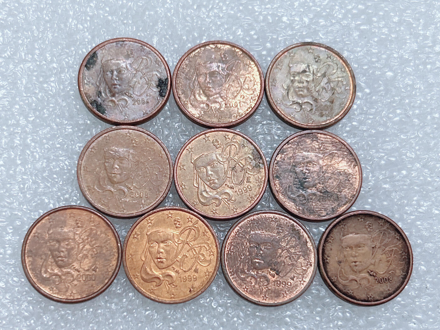 第一海外回流一元起拍收藏 散集专场  第271期 欧盟法国1欧分硬币 10枚