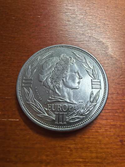 长老汇蛇年精选第七十七场拍卖 - 1994法国欧罗巴1埃居铜镍币，臆造币，币中币，31克，41MM