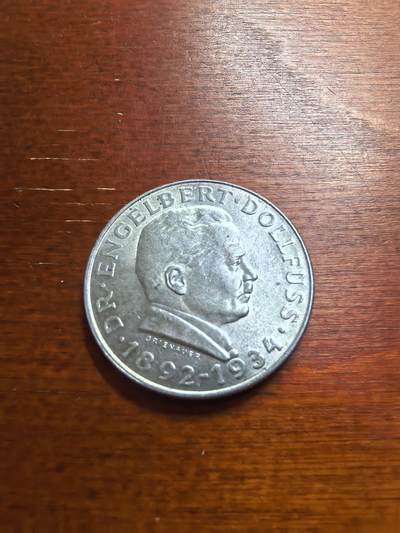 长老汇蛇年精选第七十七场拍卖 - 1934 奥地利总理德福斯博士2先令银币，12克640银