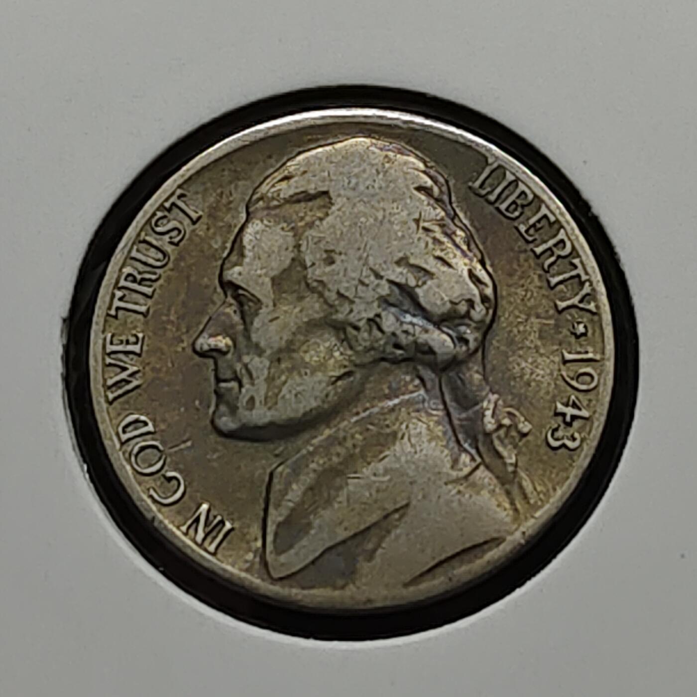 【全场包邮】纯粹捡漏拍480场（免费代拍第17场） 美国1943年杰斐逊5分银币